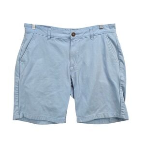 Mugsy Jeans Anchors Mens Light Blue Chino Shorts Size 34 Cotton Blend